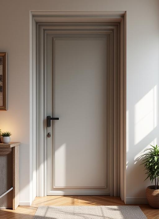 Porta blindata moderna installata in un appartamento a Firenze.